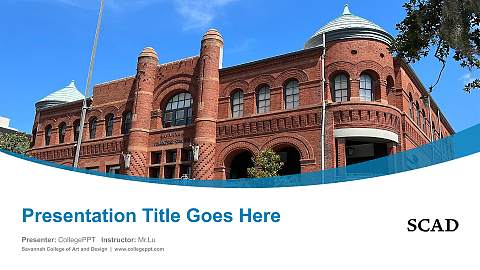 Savannah College of Art and Design Course/Courseware Creation PPT Template