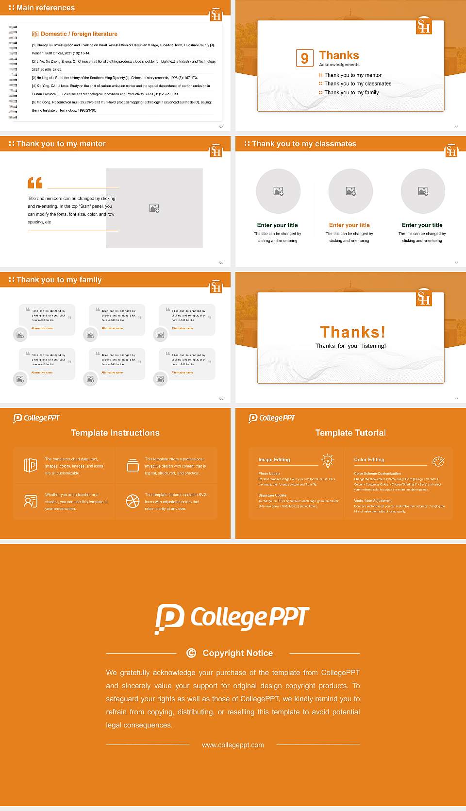 Sam Houston State University Graduation Thesis Defense PPT Template16:9 ratio PPT effect preview image7