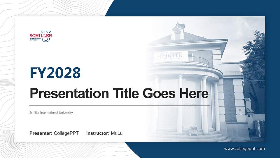 Schiller International University Academic Presentation/Research Findings Report PPT Template16:9 ratio PPT effect preview image