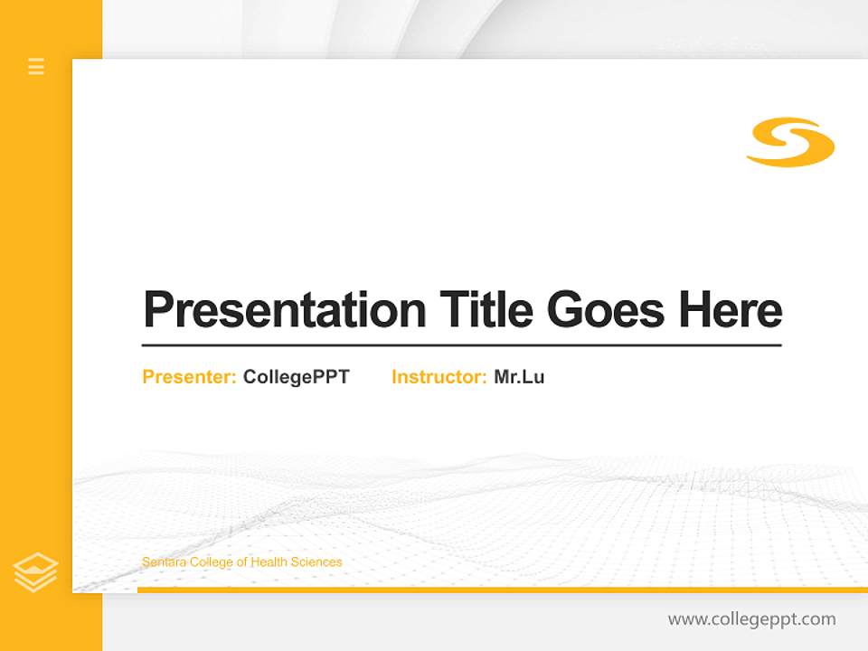 Sentara College of Health Sciences Thesis Proposal/Graduation Defense PPT Template4:3 ratio PPT effect preview image5
