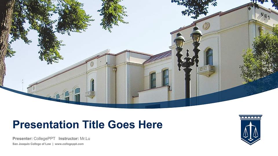 San Joaquin College of Law Course/Courseware Creation PPT Template16:9 ratio PPT effect preview image