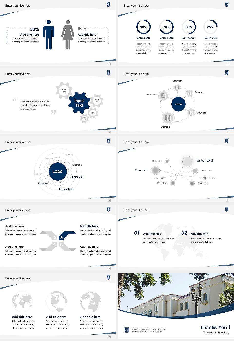 San Joaquin College of Law Course/Courseware Creation PPT Template16:9 ratio PPT effect preview image4