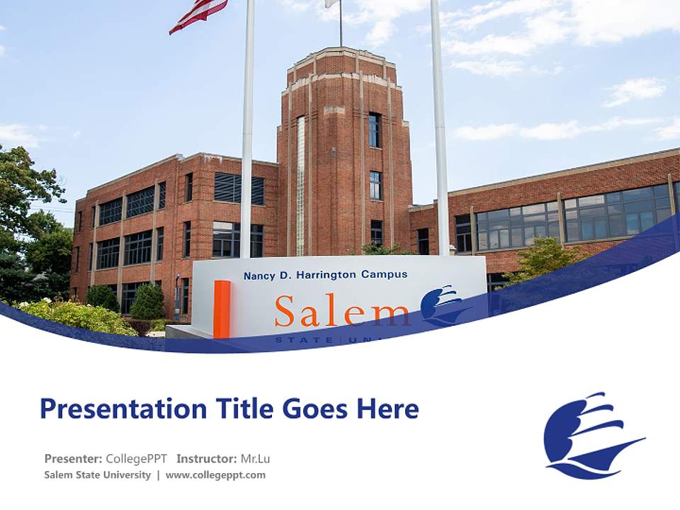 Salem State University Course/Courseware Creation PPT Template4:3 ratio PPT effect preview image5