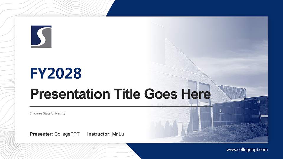 Shawnee State University Academic Presentation/Research Findings Report PPT Template16:9 ratio PPT effect preview image