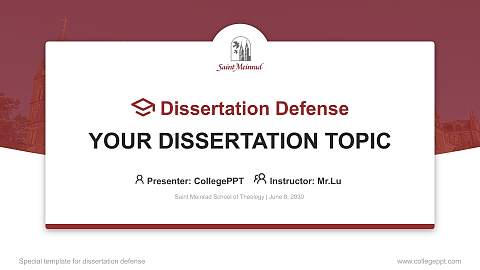Saint Meinrad School of Theology Graduation Thesis Defense PPT Template