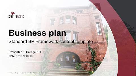 Seattle Pacific University Competition/Entrepreneurship Contest PPT Template