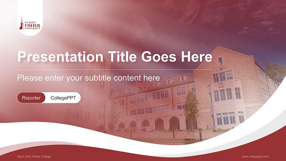 Saint John Fisher College Lecture Sharing and Networking Event PPT Template16:9 ratio PPT effect preview image