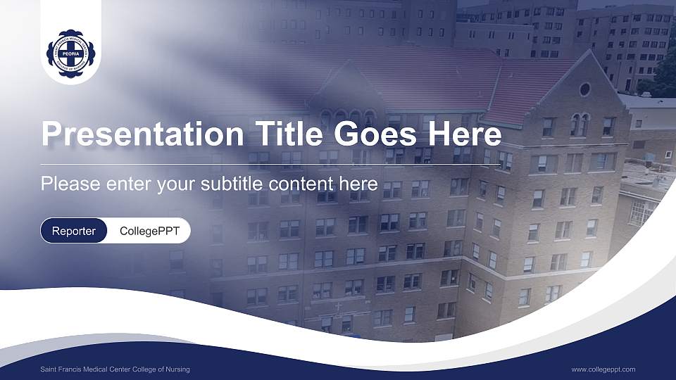 Saint Francis Medical Center College of Nursing Lecture Sharing and Networking Event PPT Template16:9 ratio PPT effect preview image