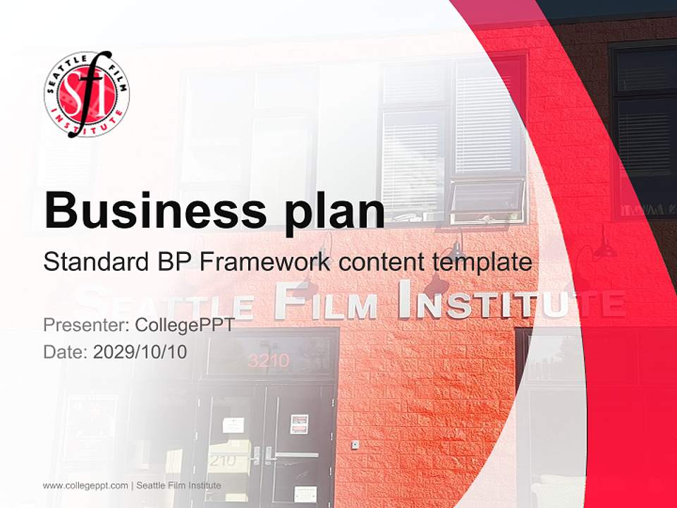 Seattle Film Institute Competition/Entrepreneurship Contest PPT Template4:3 ratio PPT effect preview image9