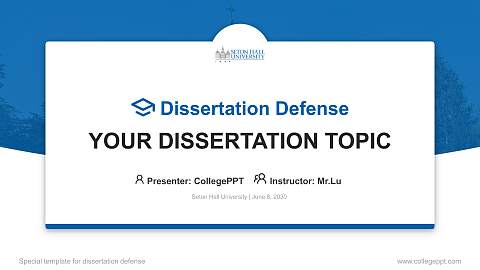 Seton Hall University Graduation Thesis Defense PPT Template
