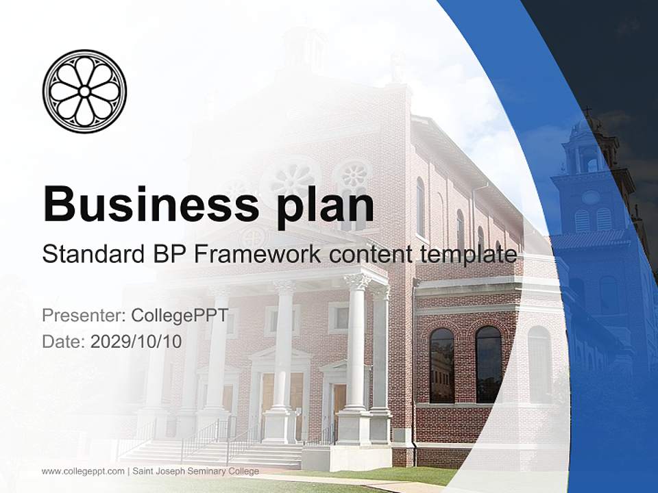 Saint Joseph Seminary College Competition/Entrepreneurship Contest PPT Template4:3 ratio PPT effect preview image9