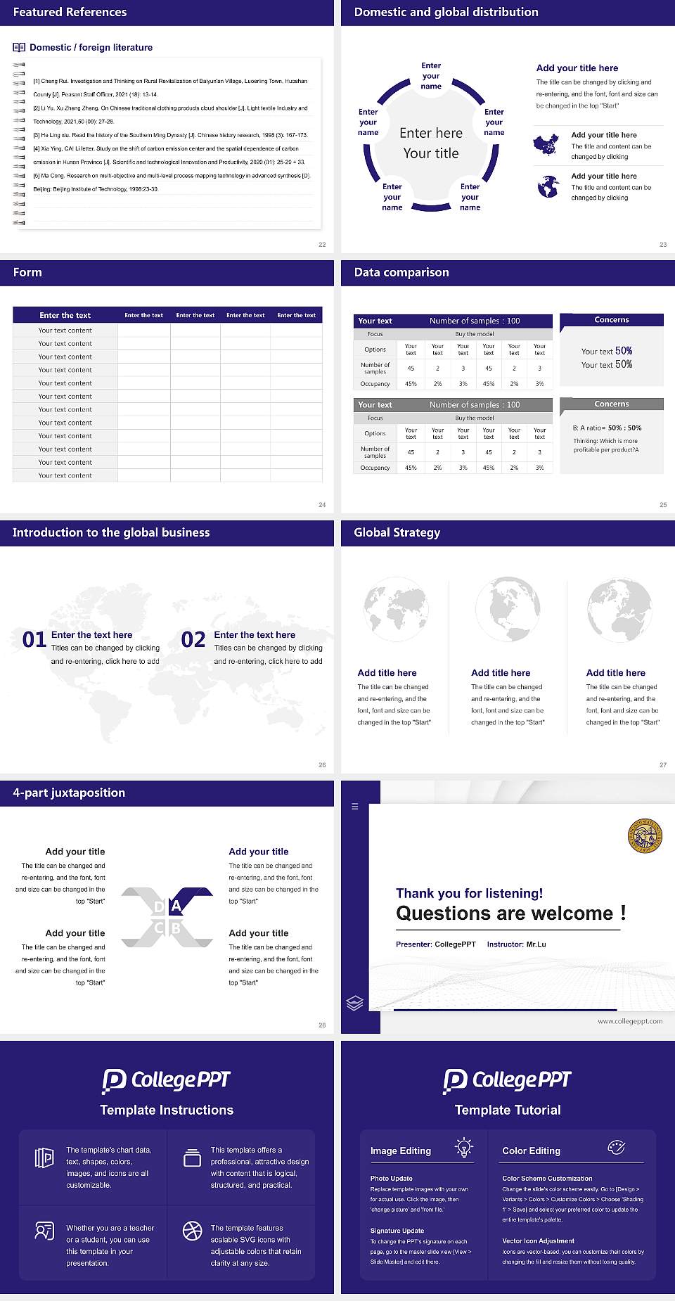 San Francisco State University Thesis Proposal/Graduation Defense PPT Template4:3 ratio PPT effect preview image4