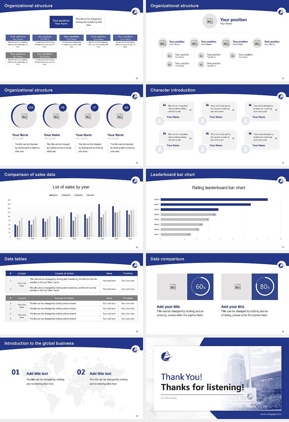 Salem State University Academic Presentation/Research Findings Report PPT Template16:9 ratio PPT effect preview image4