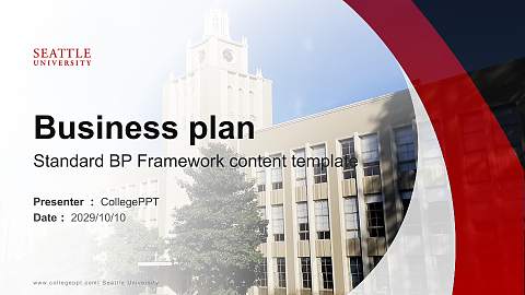 Seattle University Competition/Entrepreneurship Contest PPT Template