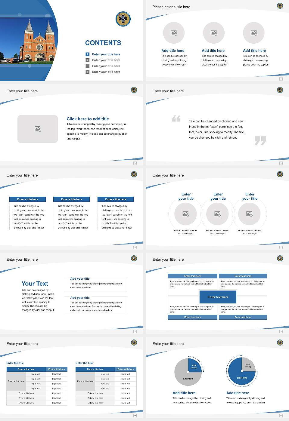 Saint Vincent Seminary Course/Courseware Creation PPT Template16:9 ratio PPT effect preview image2