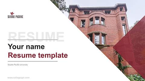 Seattle Pacific University Resume PPT Template