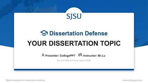 San Jose State University Graduation Thesis Defense PPT Template