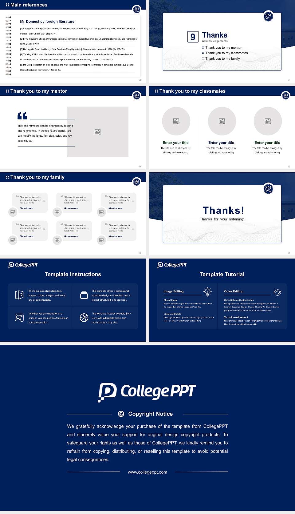 Saint Mary-Of-The-Woods College Graduation Thesis Defense PPT Template16:9 ratio PPT effect preview image7