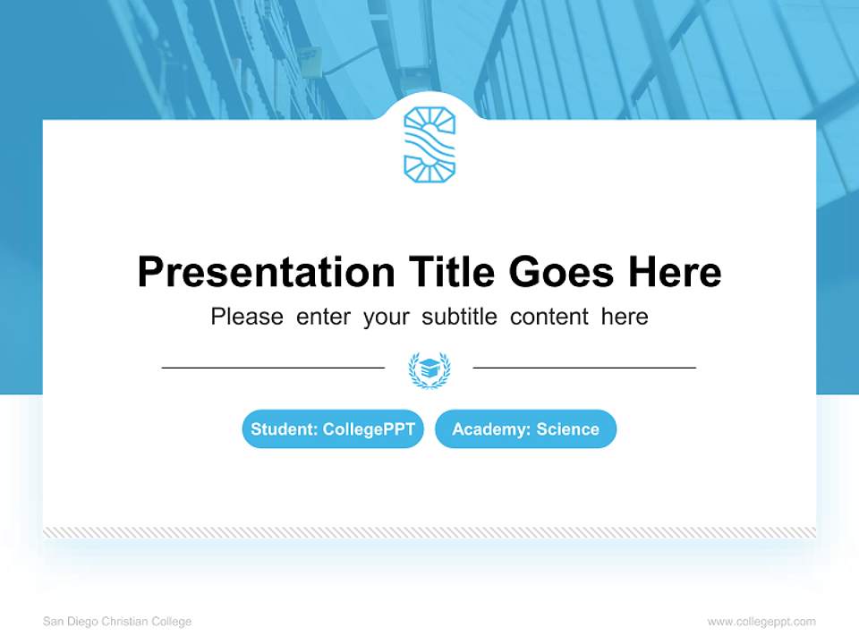 San Diego Christian College National Scholarship Defense PPT Template4:3 ratio PPT effect preview image4
