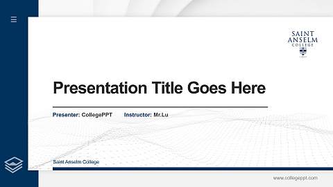 Saint Anselm College Thesis Proposal/Graduation Defense PPT Template