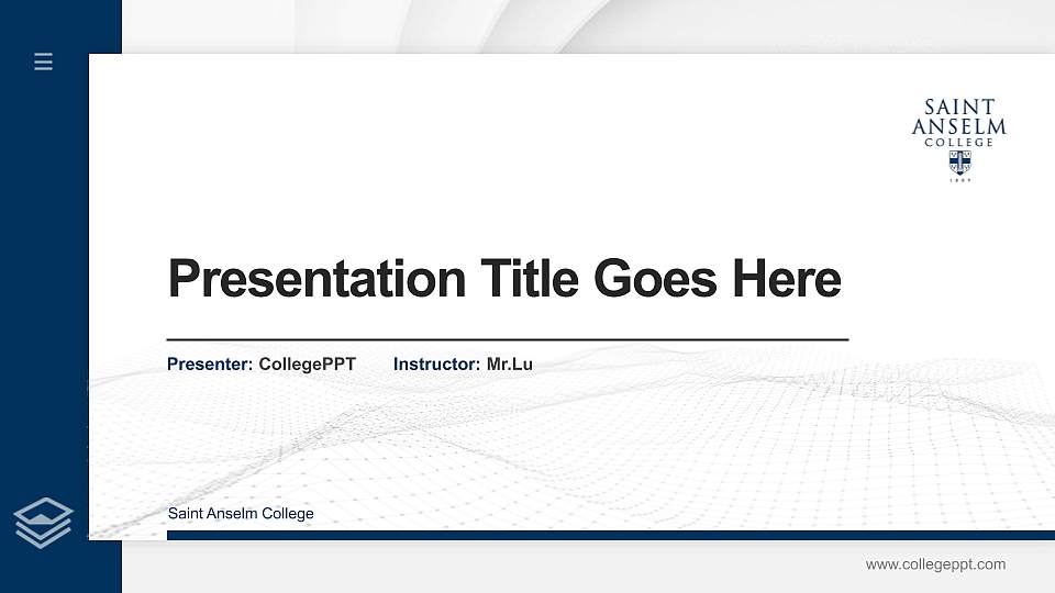 Saint Anselm College Thesis Proposal/Graduation Defense PPT Template16:9 ratio PPT effect preview image