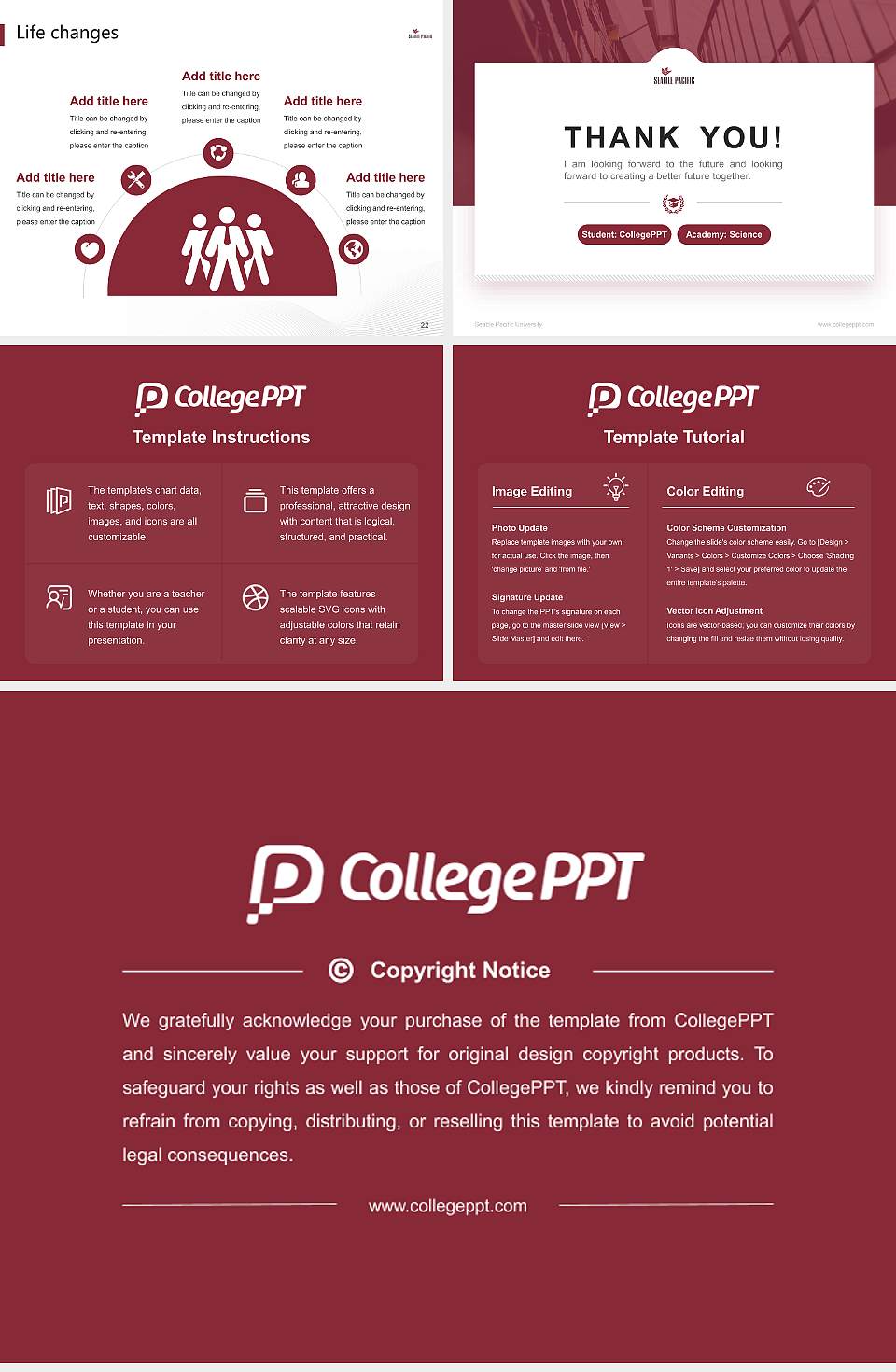 Seattle Pacific University National Scholarship Defense PPT Template4:3 ratio PPT effect preview image4