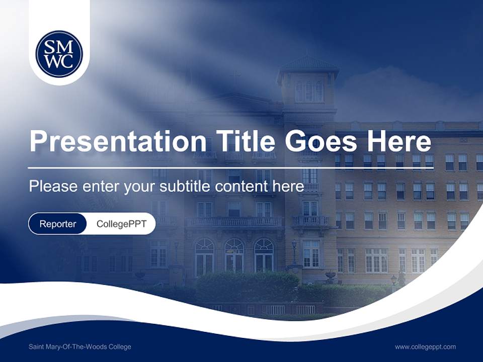 Saint Mary-Of-The-Woods College Lecture Sharing and Networking Event PPT Template4:3 ratio PPT effect preview image4