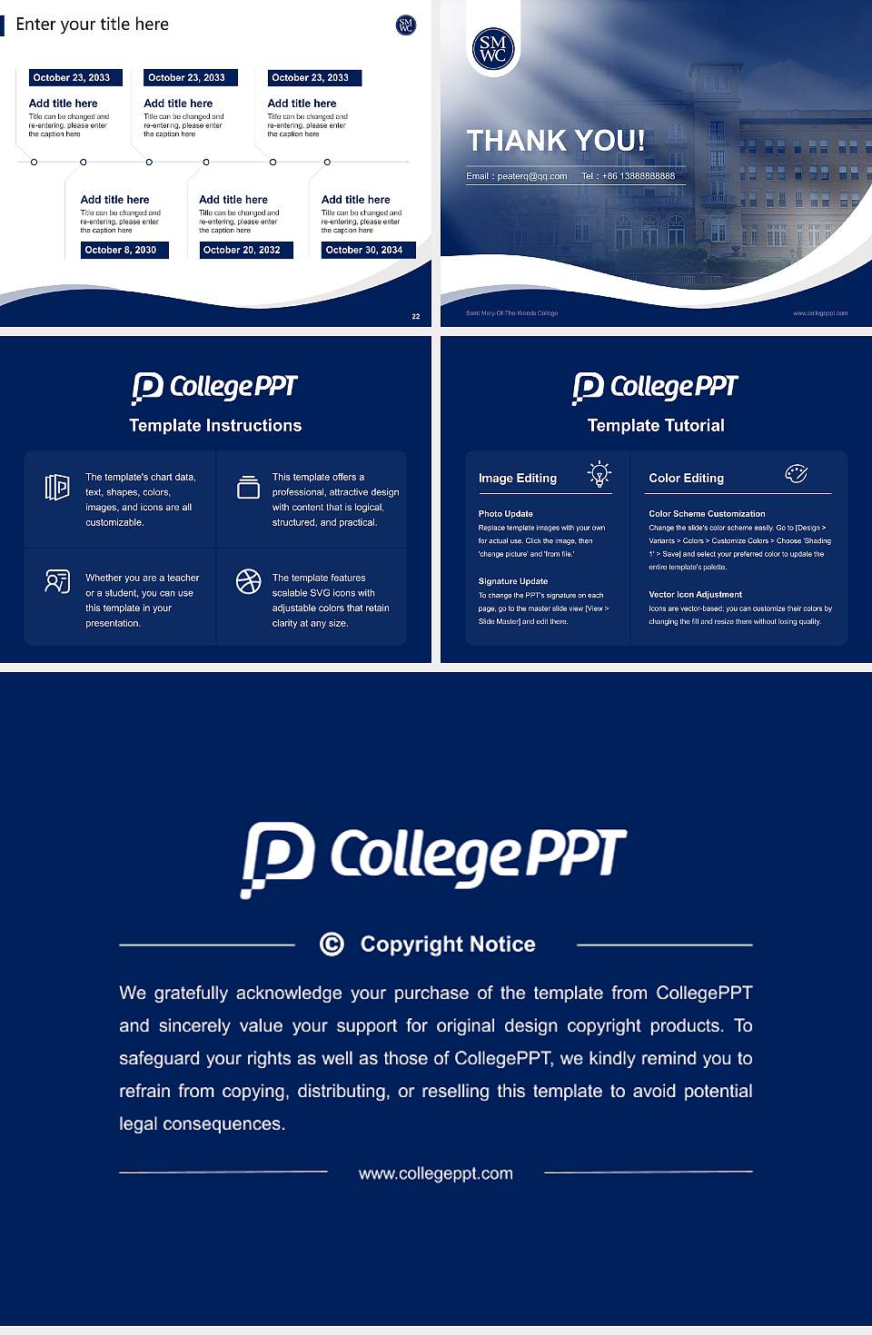 Saint Mary-Of-The-Woods College Lecture Sharing and Networking Event PPT Template4:3 ratio PPT effect preview image4