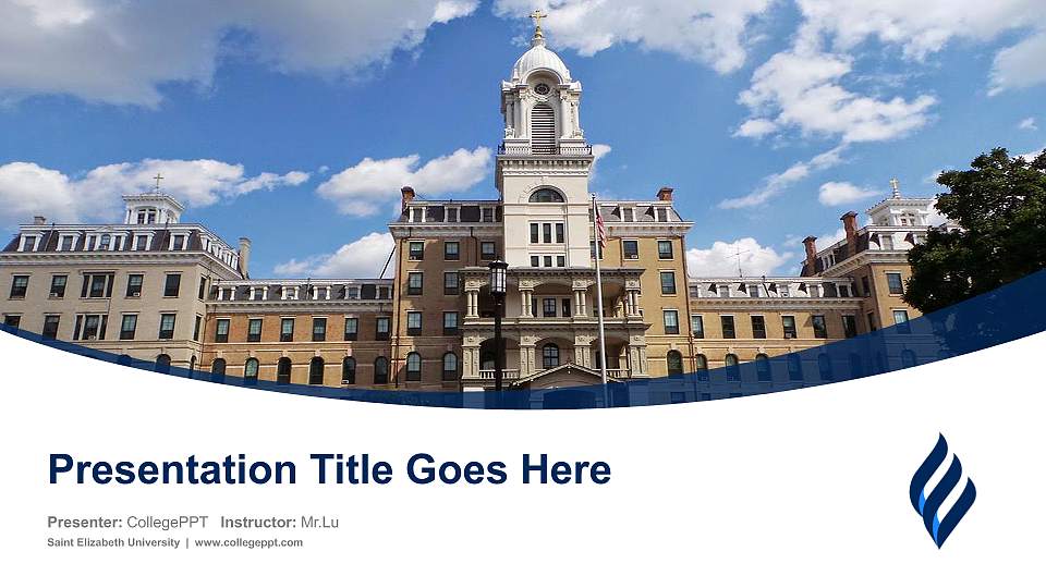 Saint Elizabeth University Course/Courseware Creation PPT Template16:9 ratio PPT effect preview image