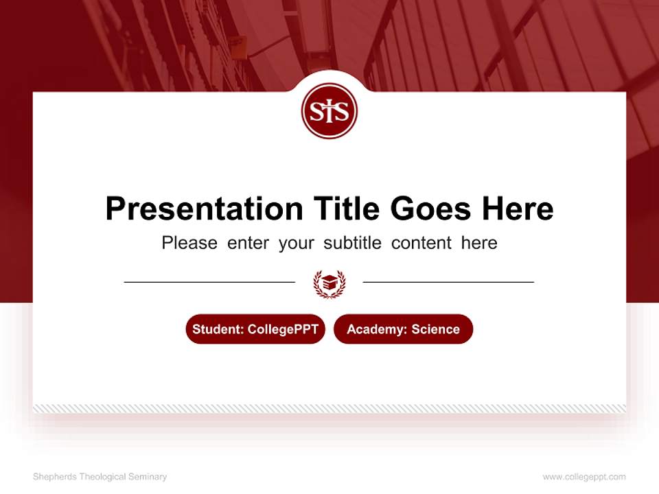 Shepherds Theological Seminary National Scholarship Defense PPT Template4:3 ratio PPT effect preview image4