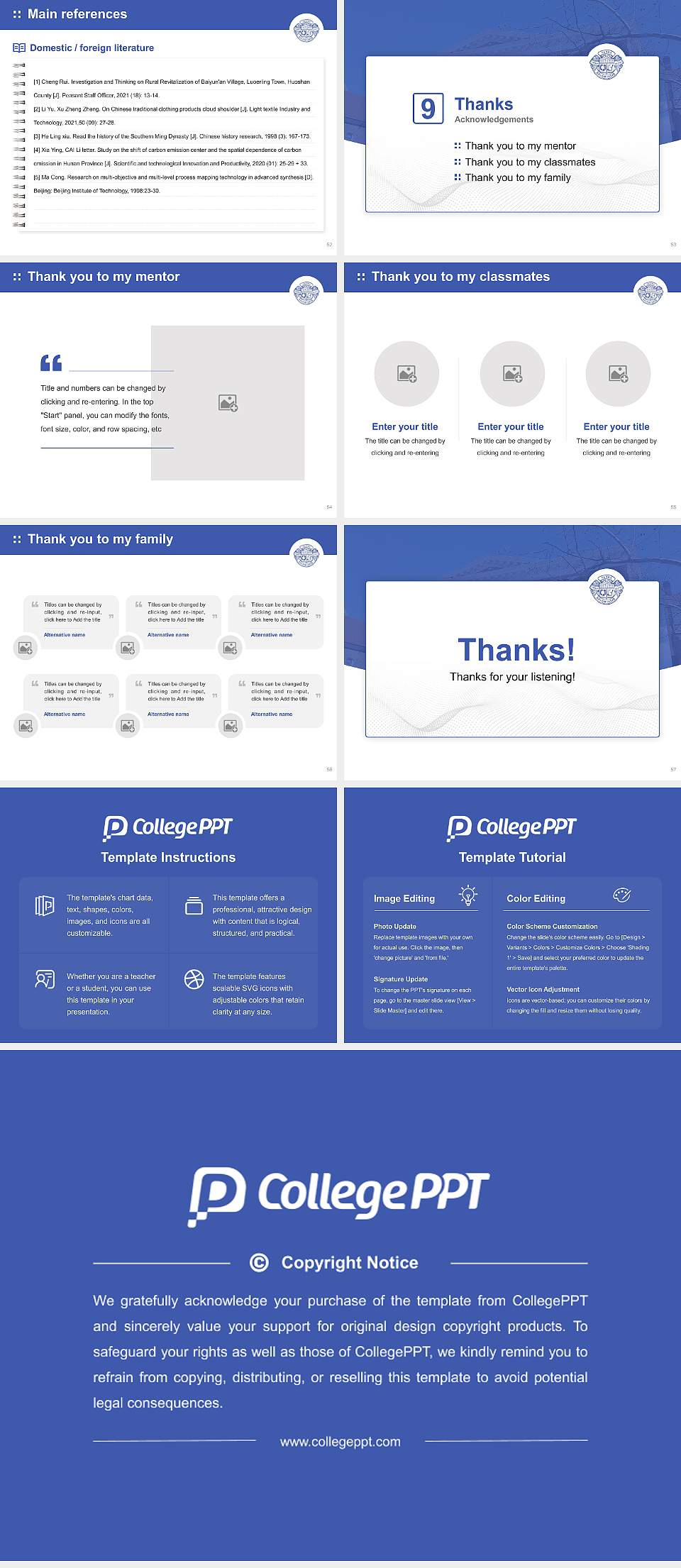 Salem College Graduation Thesis Defense PPT Template4:3 ratio PPT effect preview image7