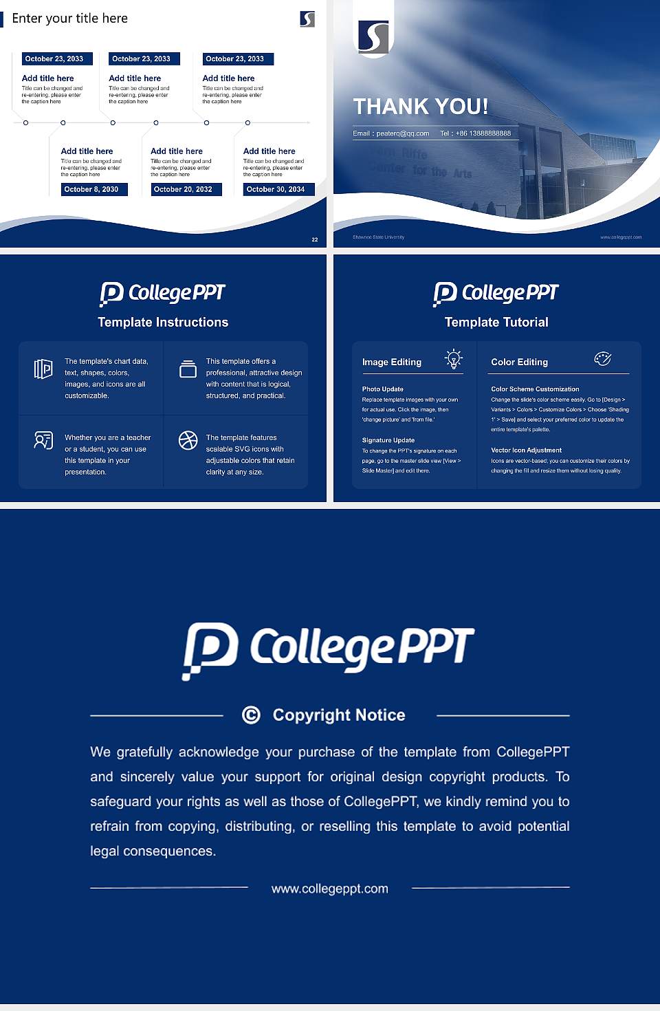 Shawnee State University Lecture Sharing and Networking Event PPT Template4:3 ratio PPT effect preview image4