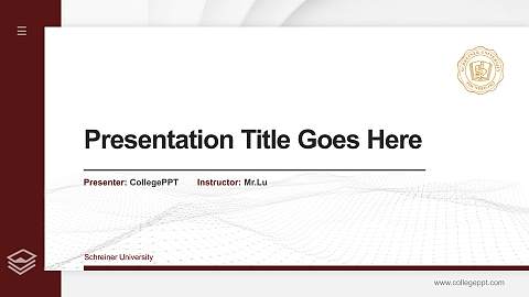 Schreiner University Thesis Proposal/Graduation Defense PPT Template