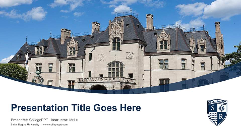 Salve Regina University Course/Courseware Creation PPT Template16:9 ratio PPT effect preview image1