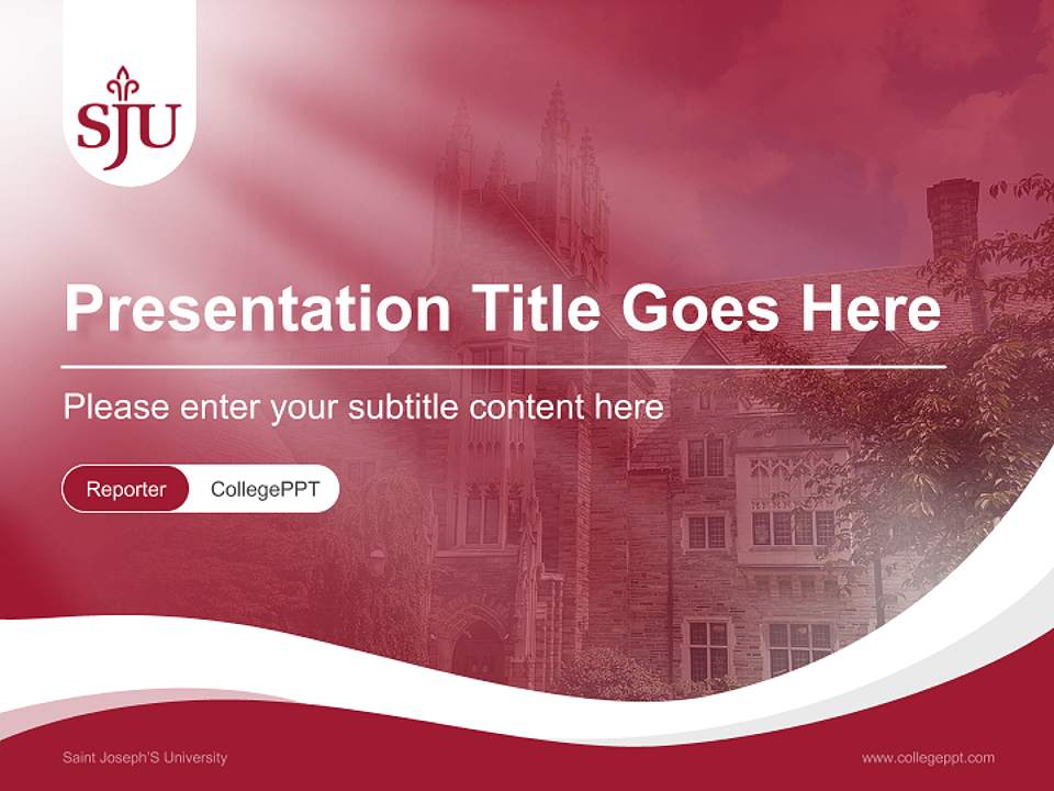 Saint Joseph’S University Lecture Sharing and Networking Event PPT Template4:3 ratio PPT effect preview image4