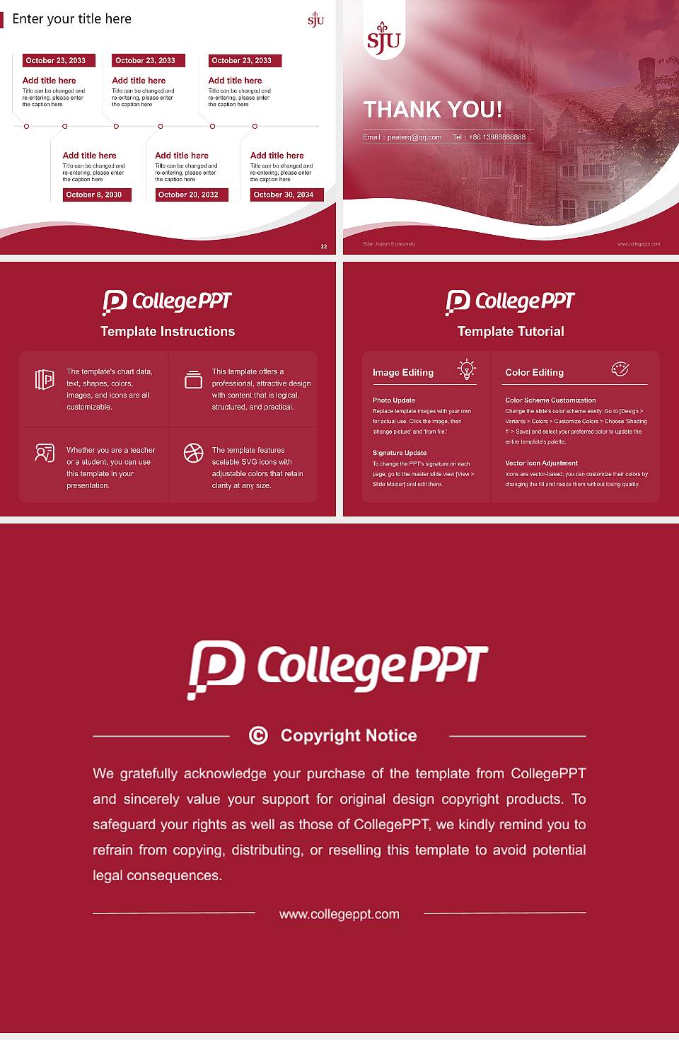 Saint Joseph’S University Lecture Sharing and Networking Event PPT Template4:3 ratio PPT effect preview image4