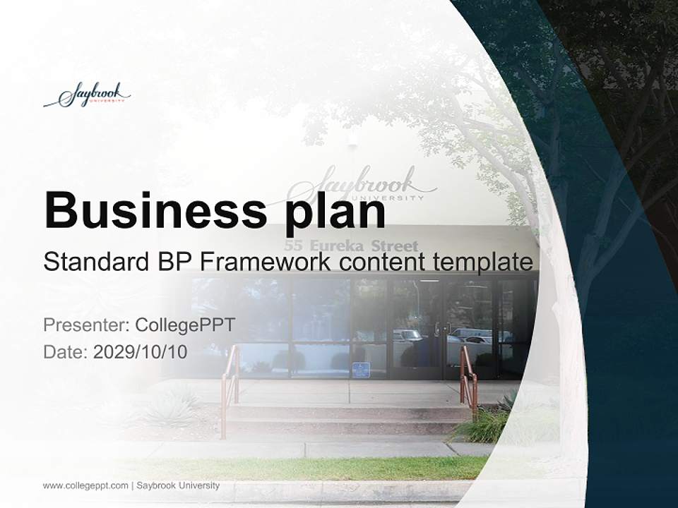 Saybrook University Competition/Entrepreneurship Contest PPT Template4:3 ratio PPT effect preview image9