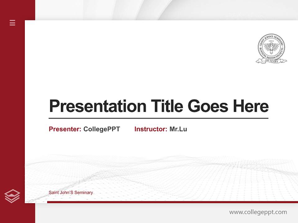 Saint John’S Seminary Thesis Proposal/Graduation Defense PPT Template4:3 ratio PPT effect preview image5