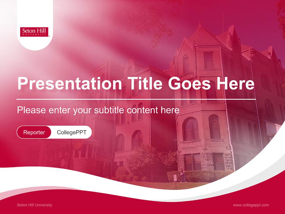 Seton Hill University Lecture Sharing and Networking Event PPT Template4:3 ratio PPT effect preview image4