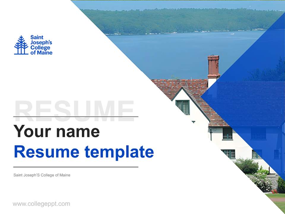 Saint Joseph’S College of Maine Resume PPT Template4:3 ratio PPT effect preview image5