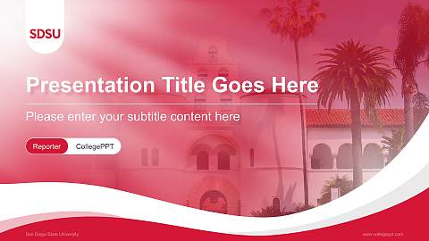 San Diego State University Lecture Sharing and Networking Event PPT Template