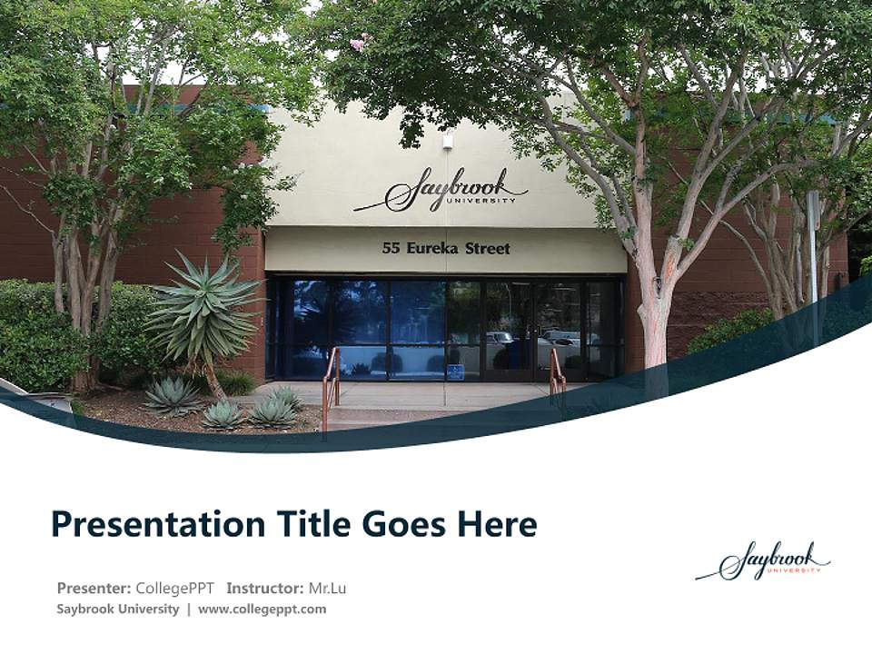 Saybrook University Course/Courseware Creation PPT Template4:3 ratio PPT effect preview image5