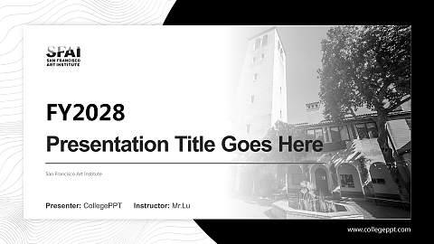 San Francisco Art Institute Academic Presentation/Research Findings Report PPT Template