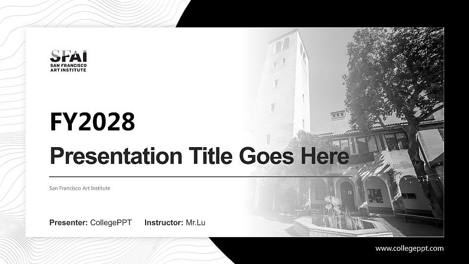 San Francisco Art Institute Academic Presentation/Research Findings Report PPT Template16:9 ratio PPT effect preview image