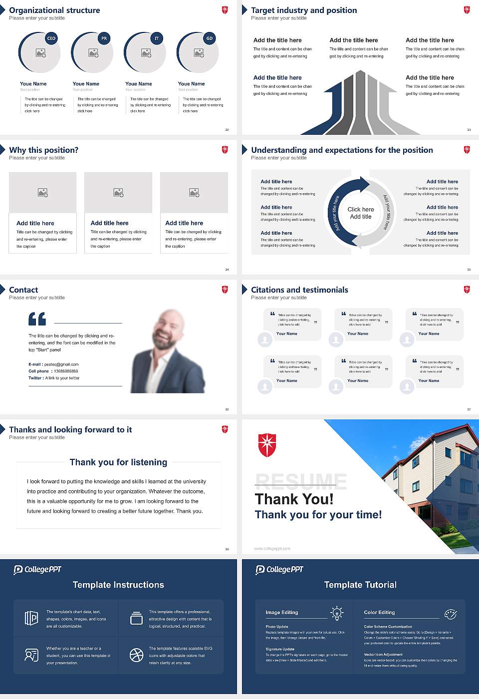 Saint Mary’S University of Minnesota Resume PPT Template16:9 ratio PPT effect preview image4
