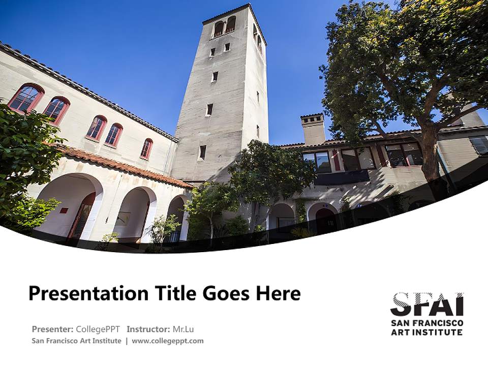 San Francisco Art Institute Course/Courseware Creation PPT Template4:3 ratio PPT effect preview image5