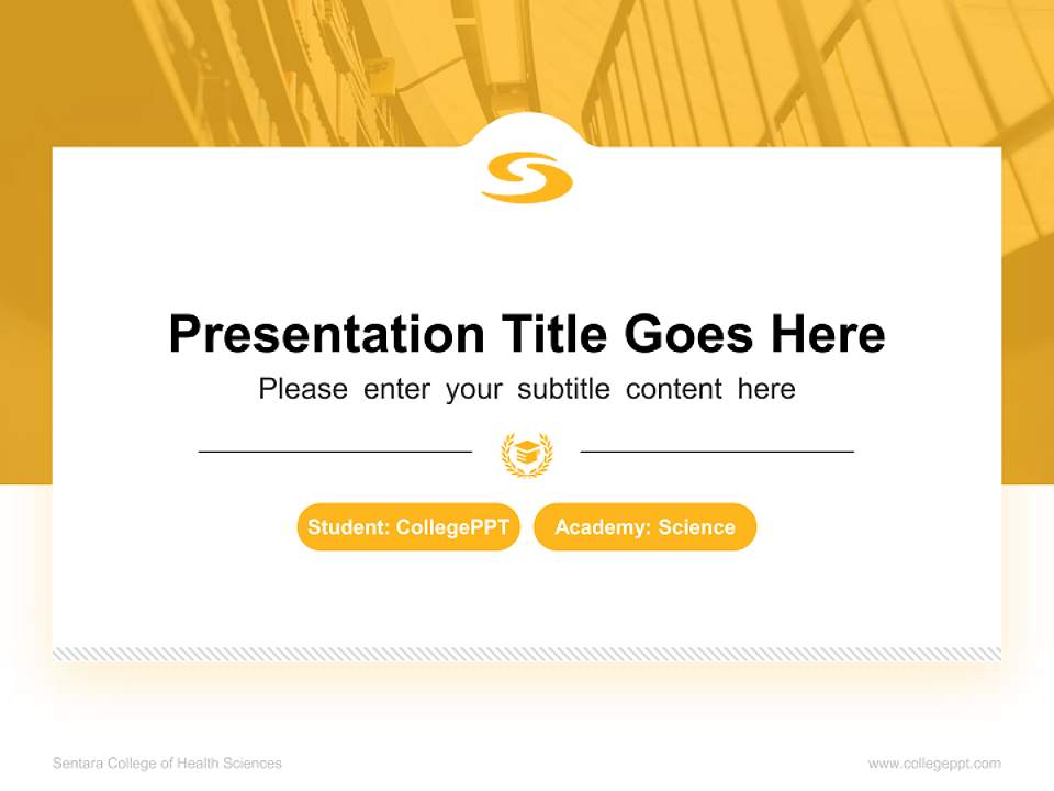 Sentara College of Health Sciences National Scholarship Defense PPT Template4:3 ratio PPT effect preview image4