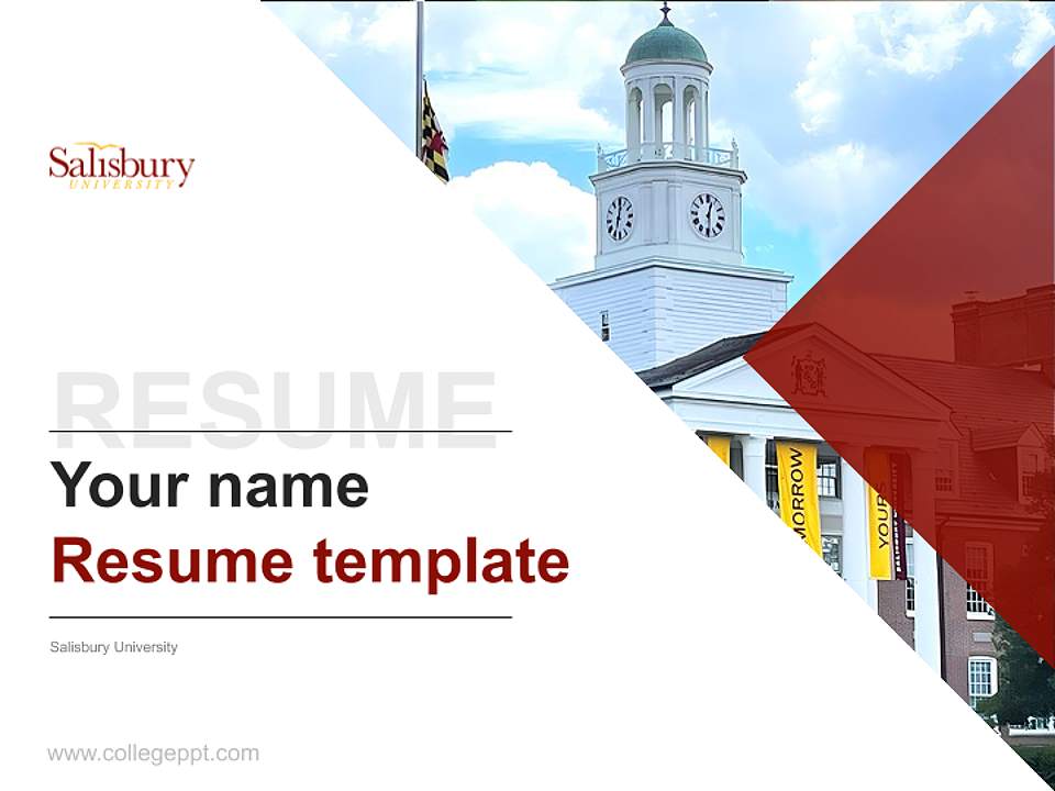 Salisbury University Resume PPT Template4:3 ratio PPT effect preview image5