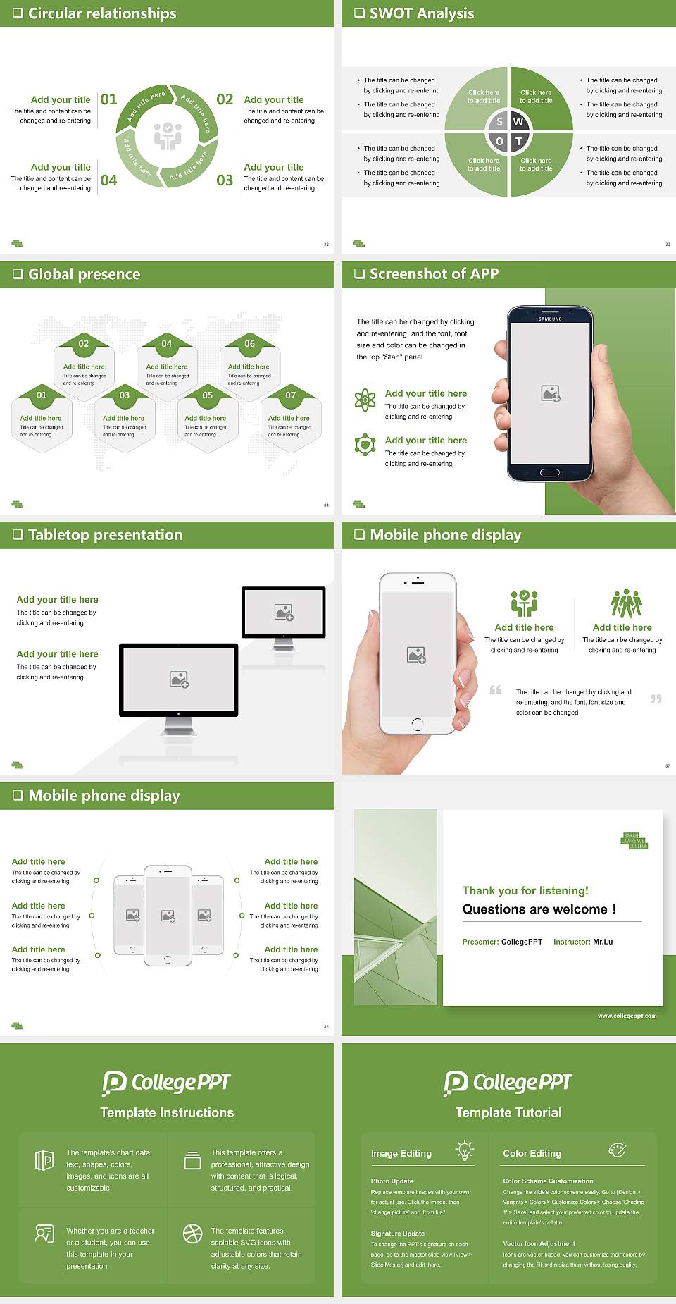 Sarah Lawrence College General Purpose PPT Template4:3 ratio PPT effect preview image5