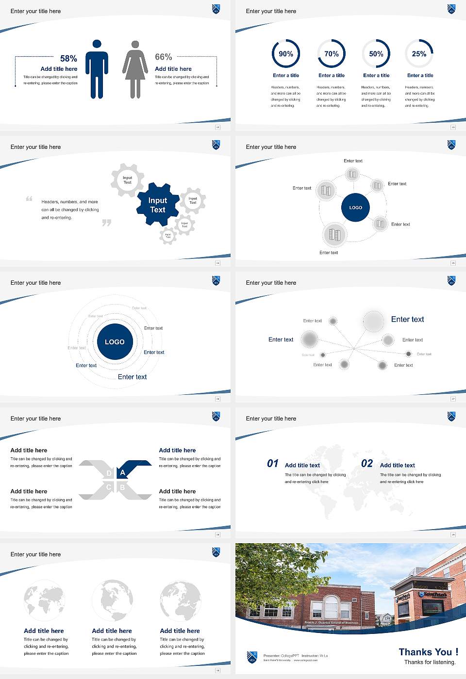 Saint Peter’S University Course/Courseware Creation PPT Template16:9 ratio PPT effect preview image4